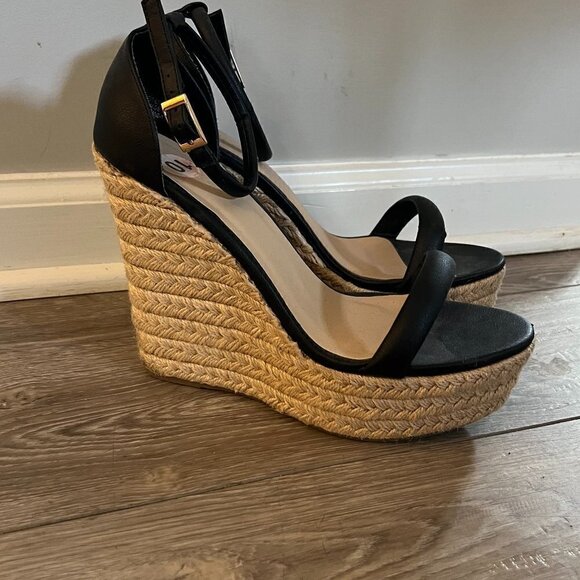 Bamboo Espadrilles Size 10 Open Toe - Picture 5 of 7